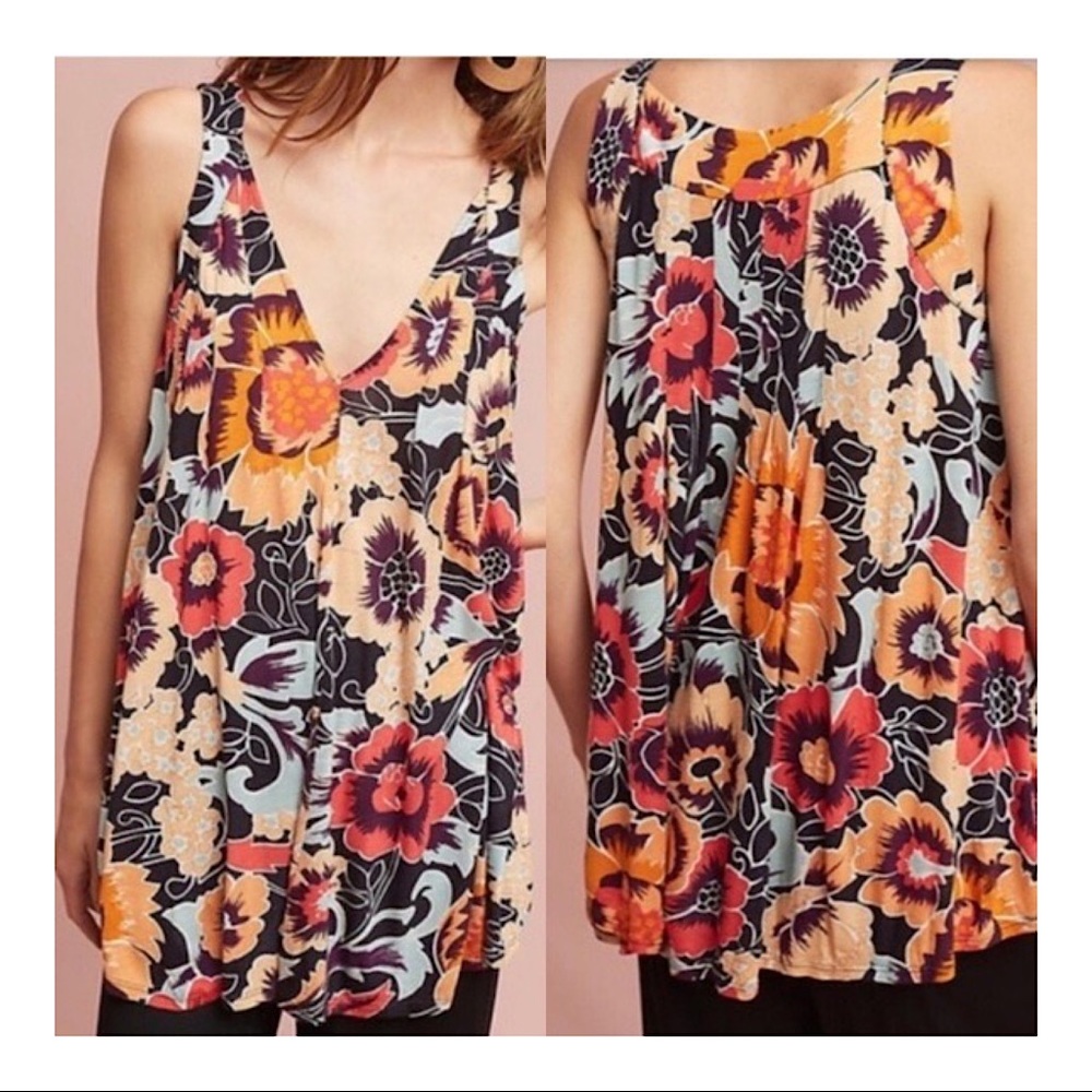 Anthropologie Vanessa Virginia Floral Tunic